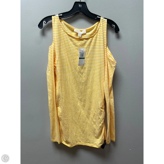 Top Long Sleeve By Michael By Michael Kors In Striped Pattern, Size: L