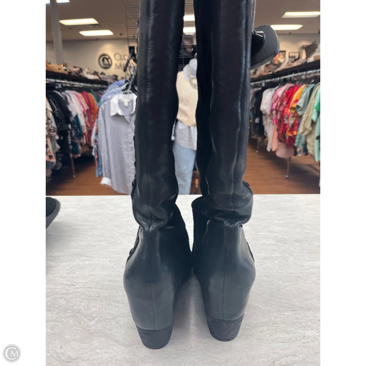 Boots Knee Heels By Gianni Bini In Black, Size: 11