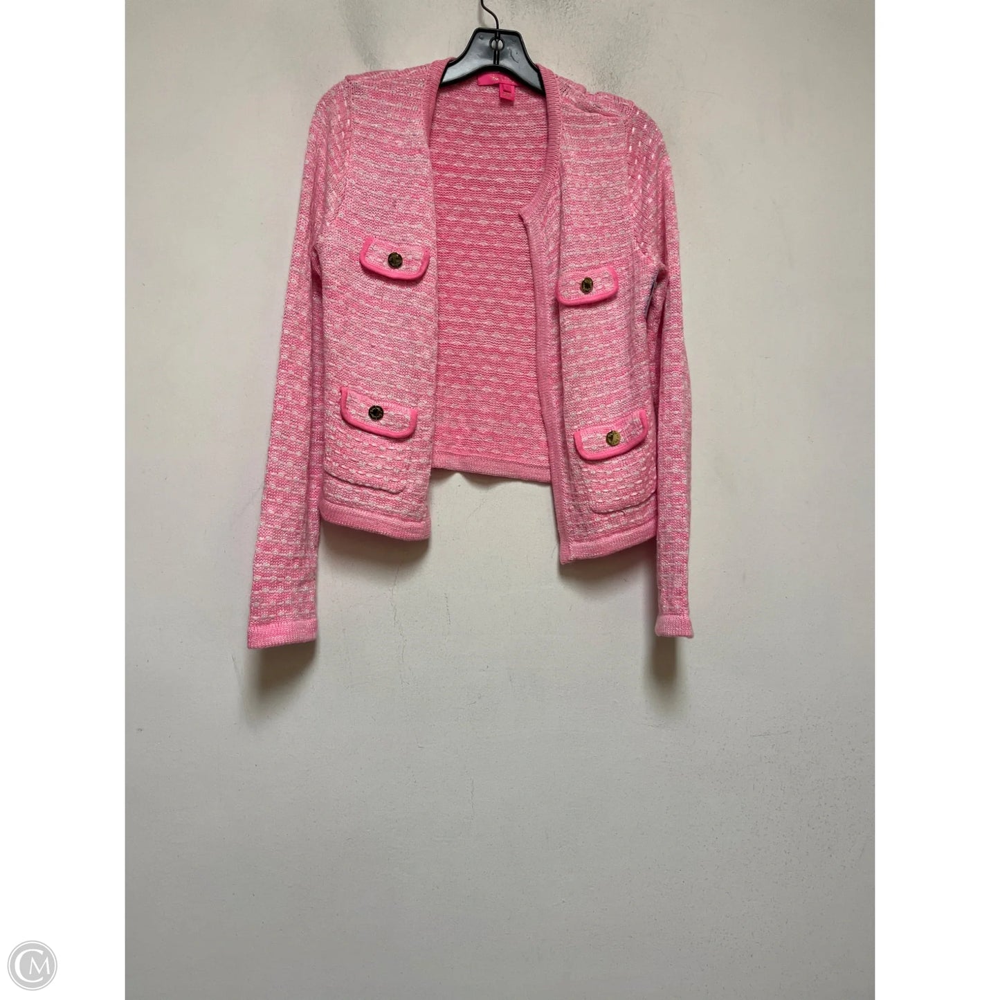 Sweater Cardigan Designer By Lilly Pulitzer In Pink, Size: S