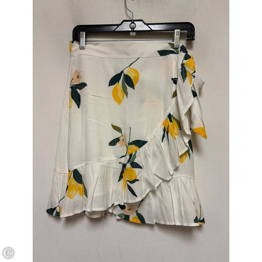 Skirt Mini & Short By Rails In White & Yellow, Size: 12