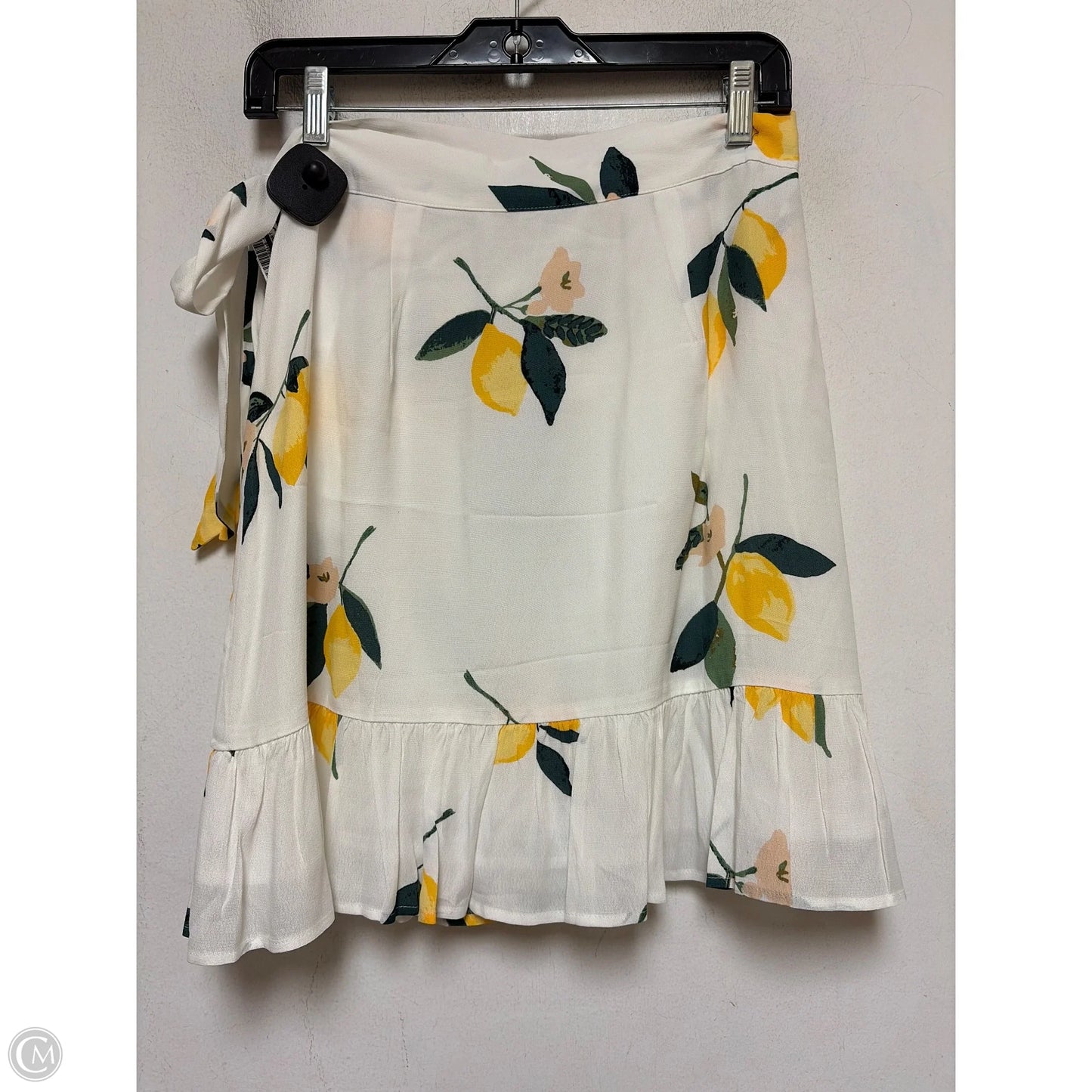 Skirt Mini & Short By Rails In White & Yellow, Size: 12