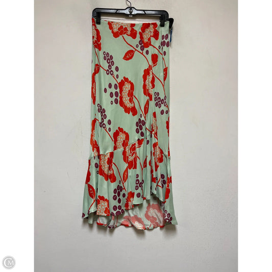 Skirt Maxi By Anthropologie In Green & Red, Size: 6