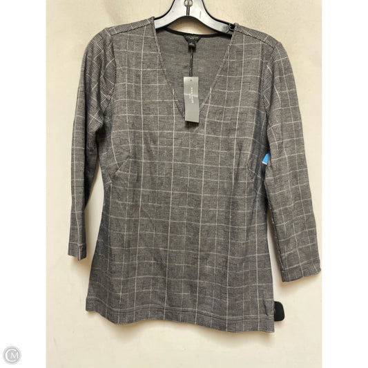 Top Long Sleeve By Ann Taylor In Plaid Pattern, Size: S