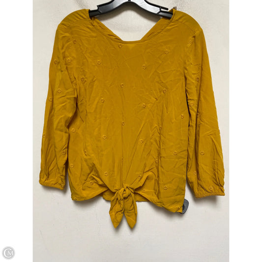 Top Long Sleeve By Loft In Yellow, Size: Xs