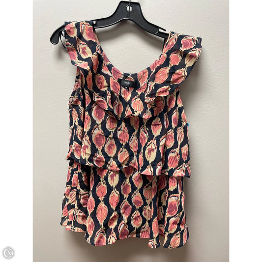 Top Sleeveless By Mossimo In Black & Pink, Size: M