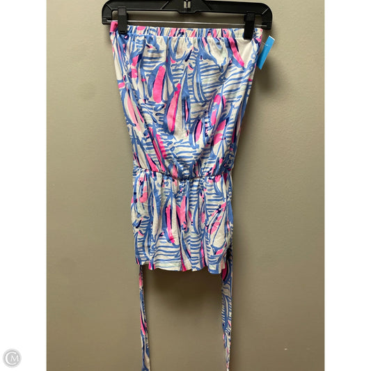 Romper Designer By Lilly Pulitzer In Blue & Pink, Size: Xxs