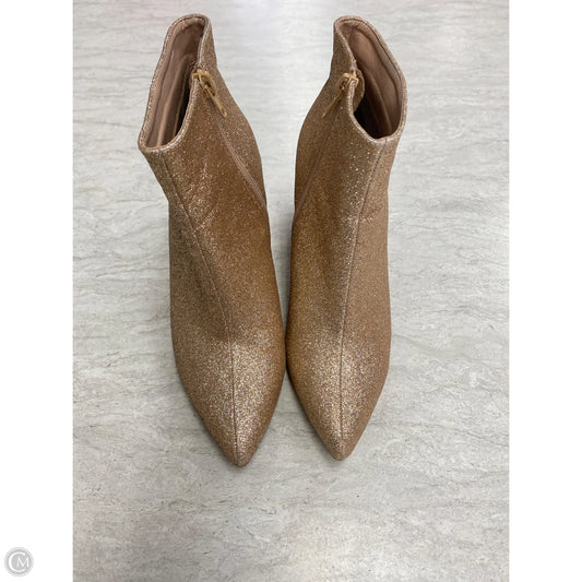 Boots Ankle Heels By Allegra K In Gold, Size: 7