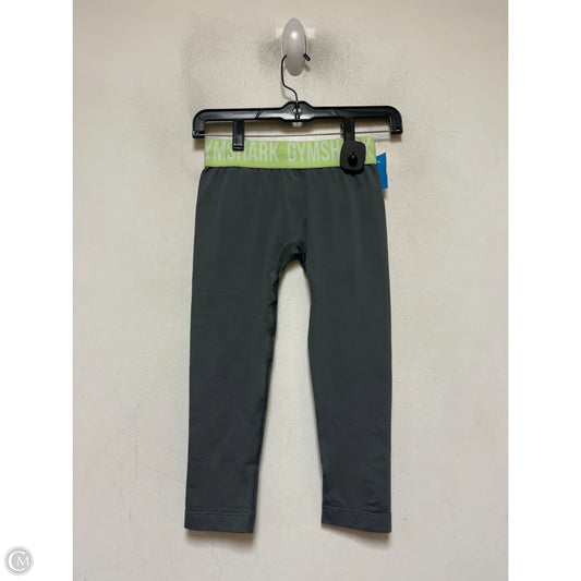 Athletic Leggings By Gym Shark In Green & Grey, Size: Xs