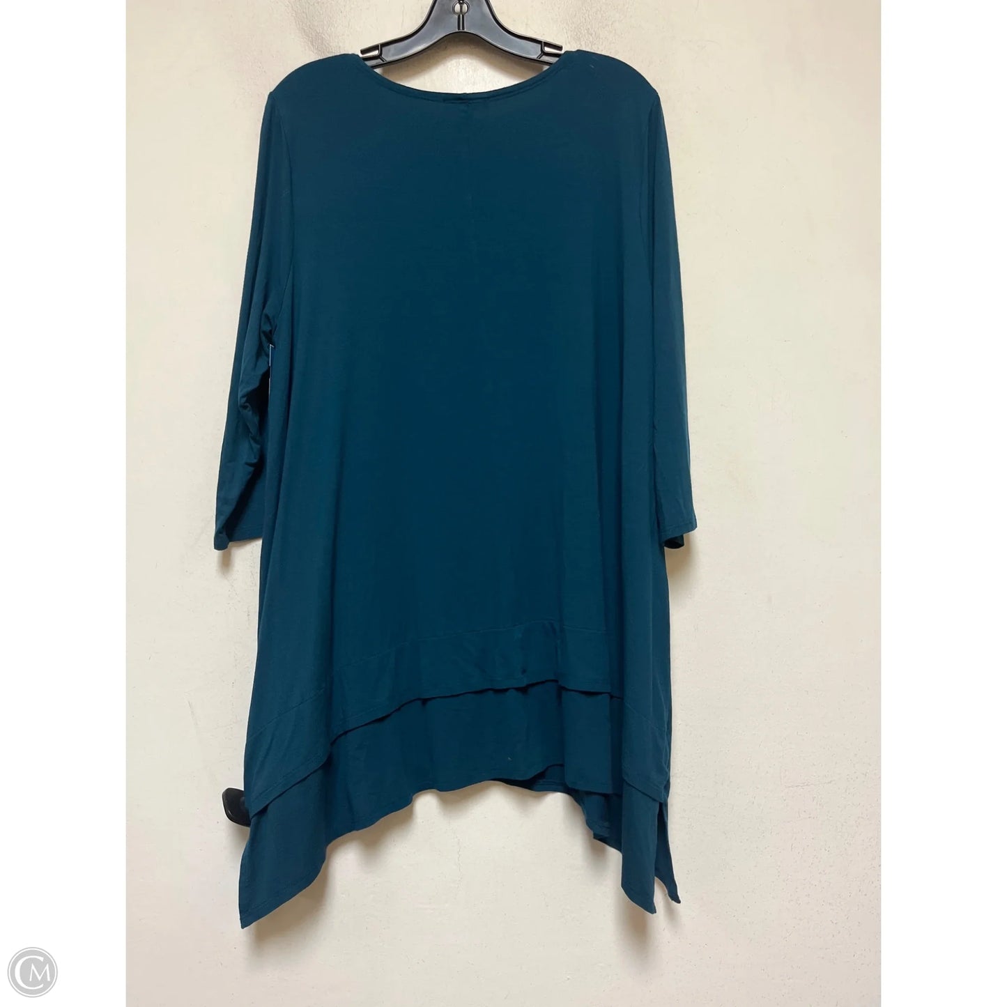 Top Long Sleeve By Eileen Fisher In Teal, Size: Xl