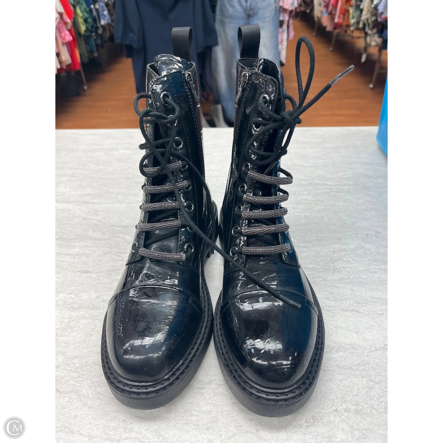 Boots Ankle Flats By Dkny In Black, Size: 9