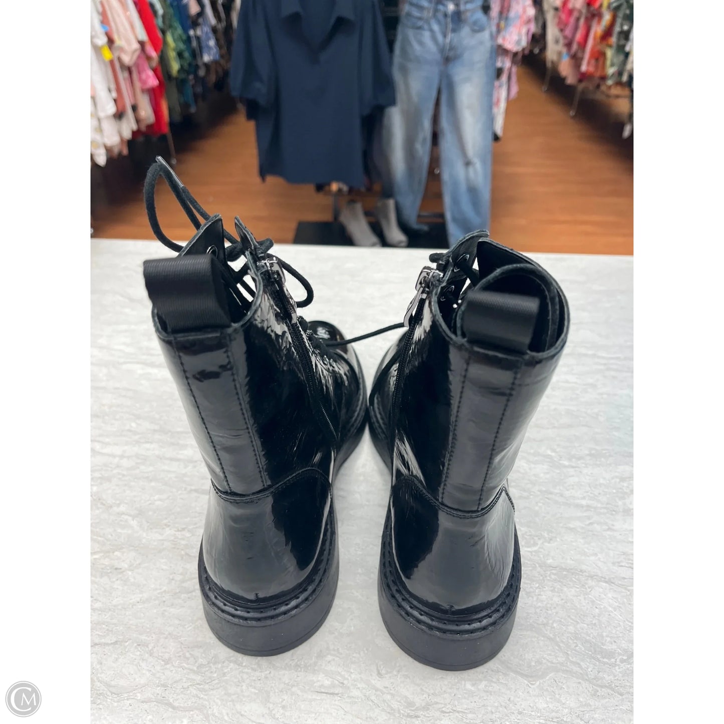 Boots Ankle Flats By Dkny In Black, Size: 9