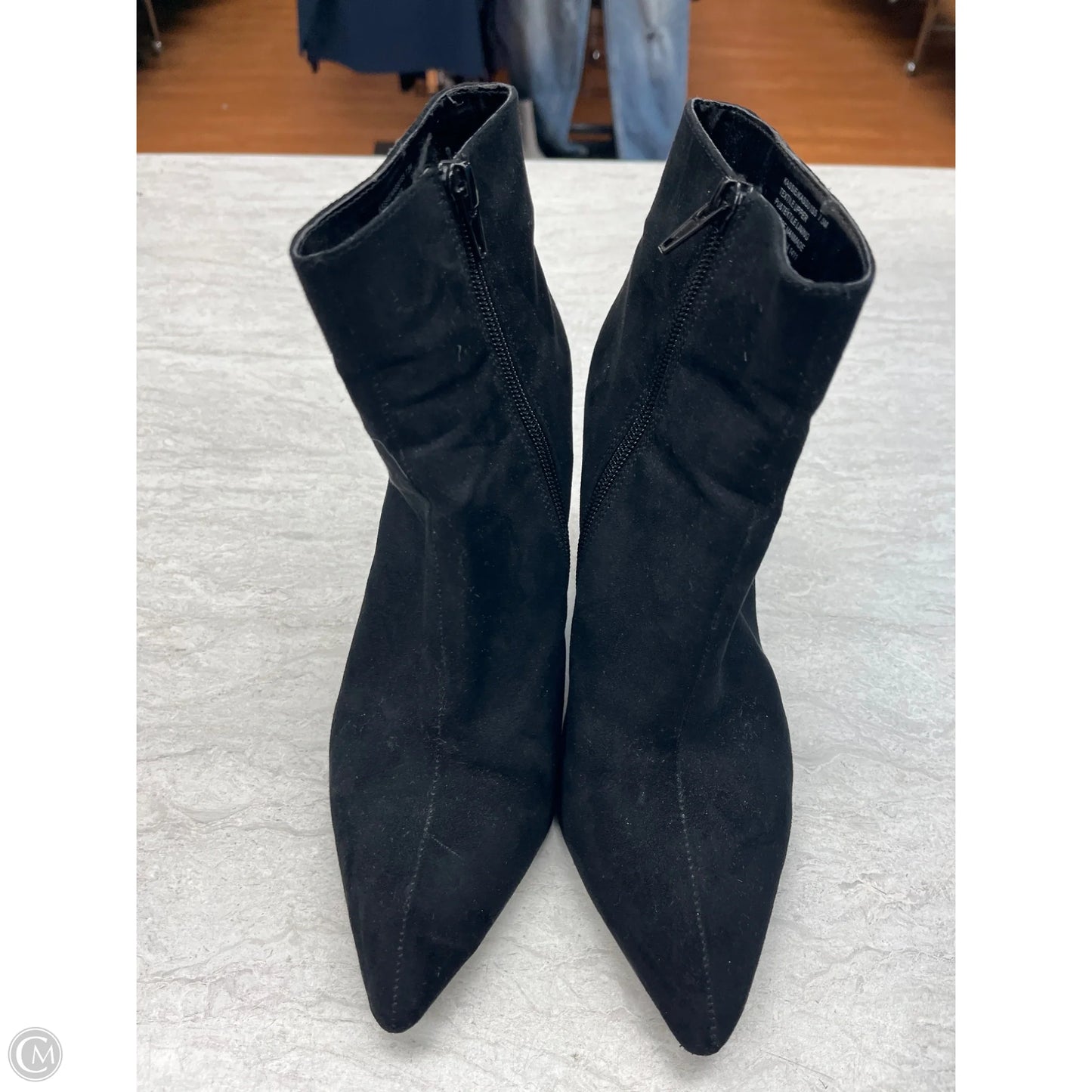 Boots Ankle Heels By Betsey Johnson In Black, Size: 7.5