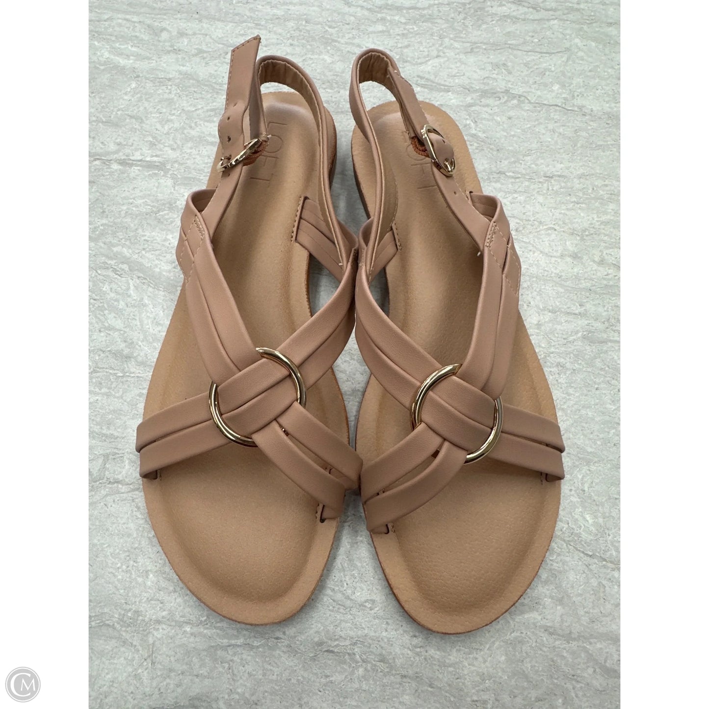 Sandals Flats By Loft In Tan, Size: 7