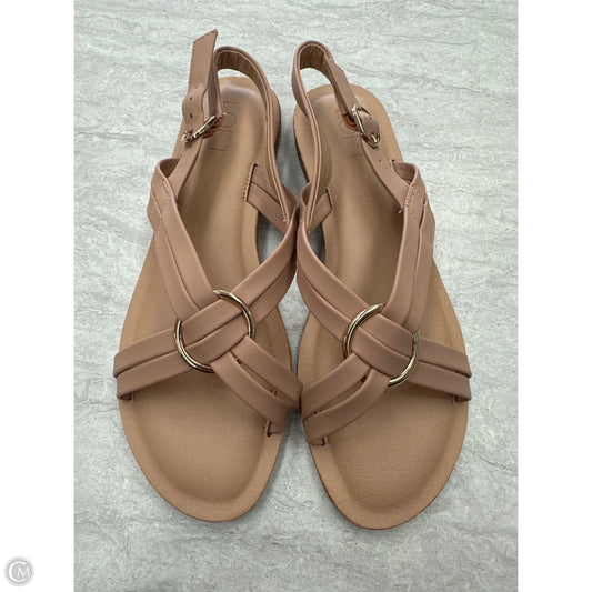 Sandals Flats By Loft In Tan, Size: 7