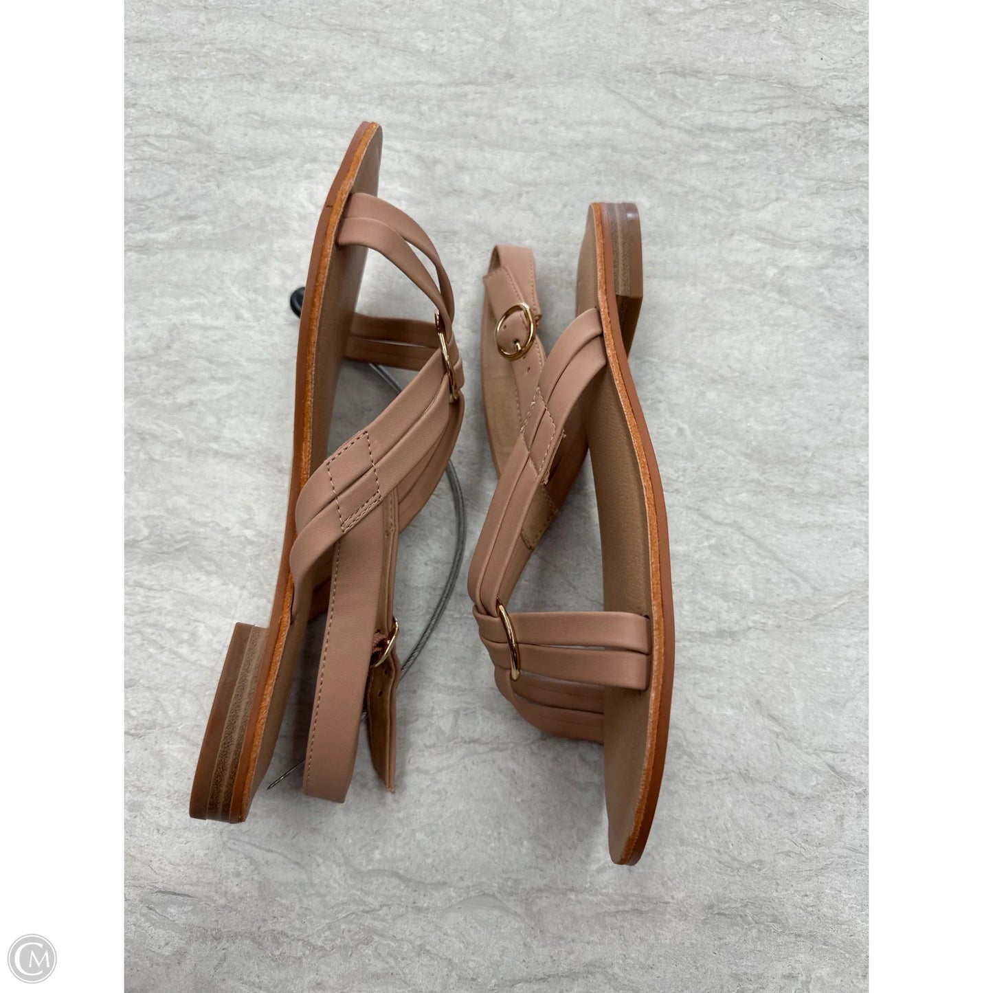 Sandals Flats By Loft In Tan, Size: 7