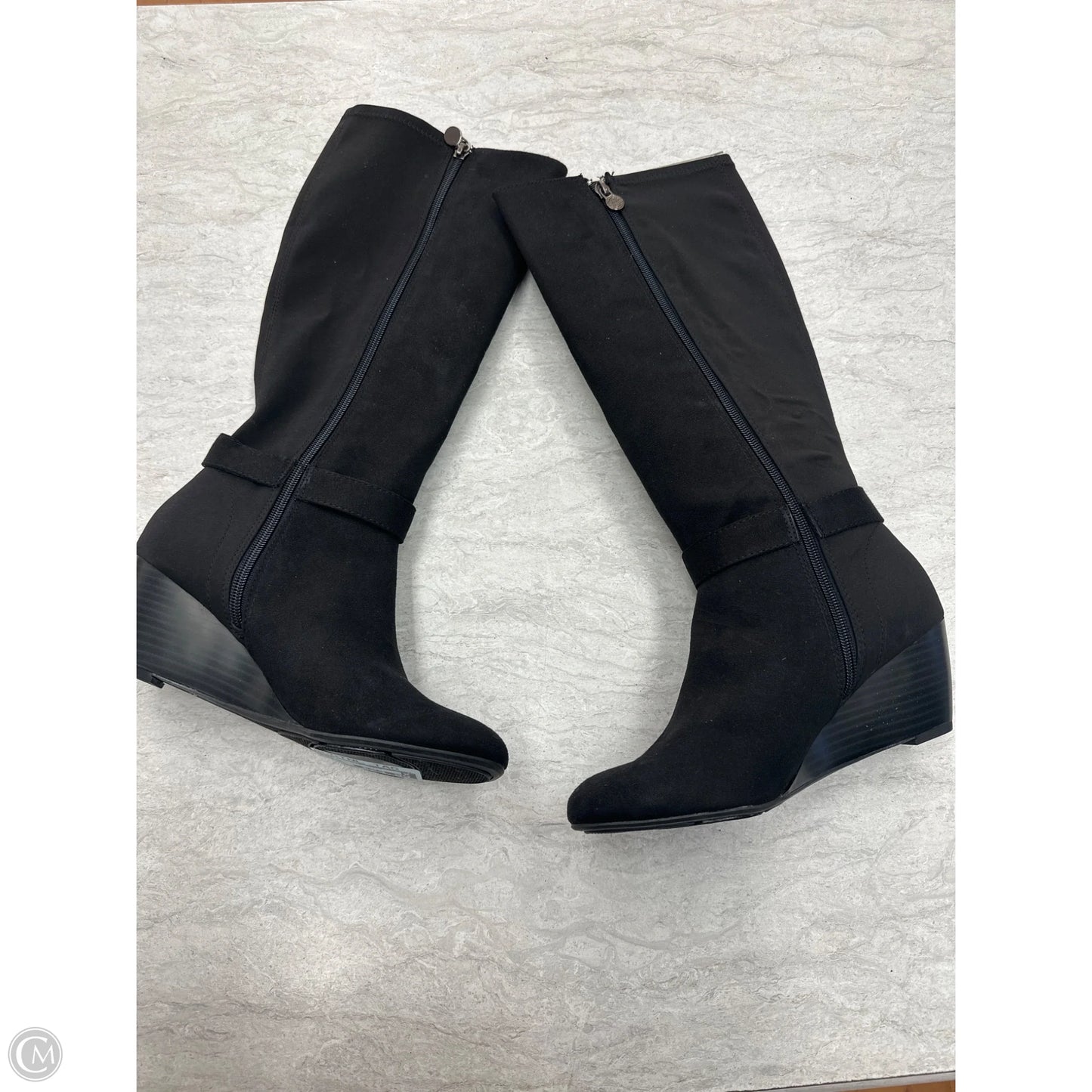 Boots Mid-calf Heels By Dana Buchman In Black, Size: 6.5