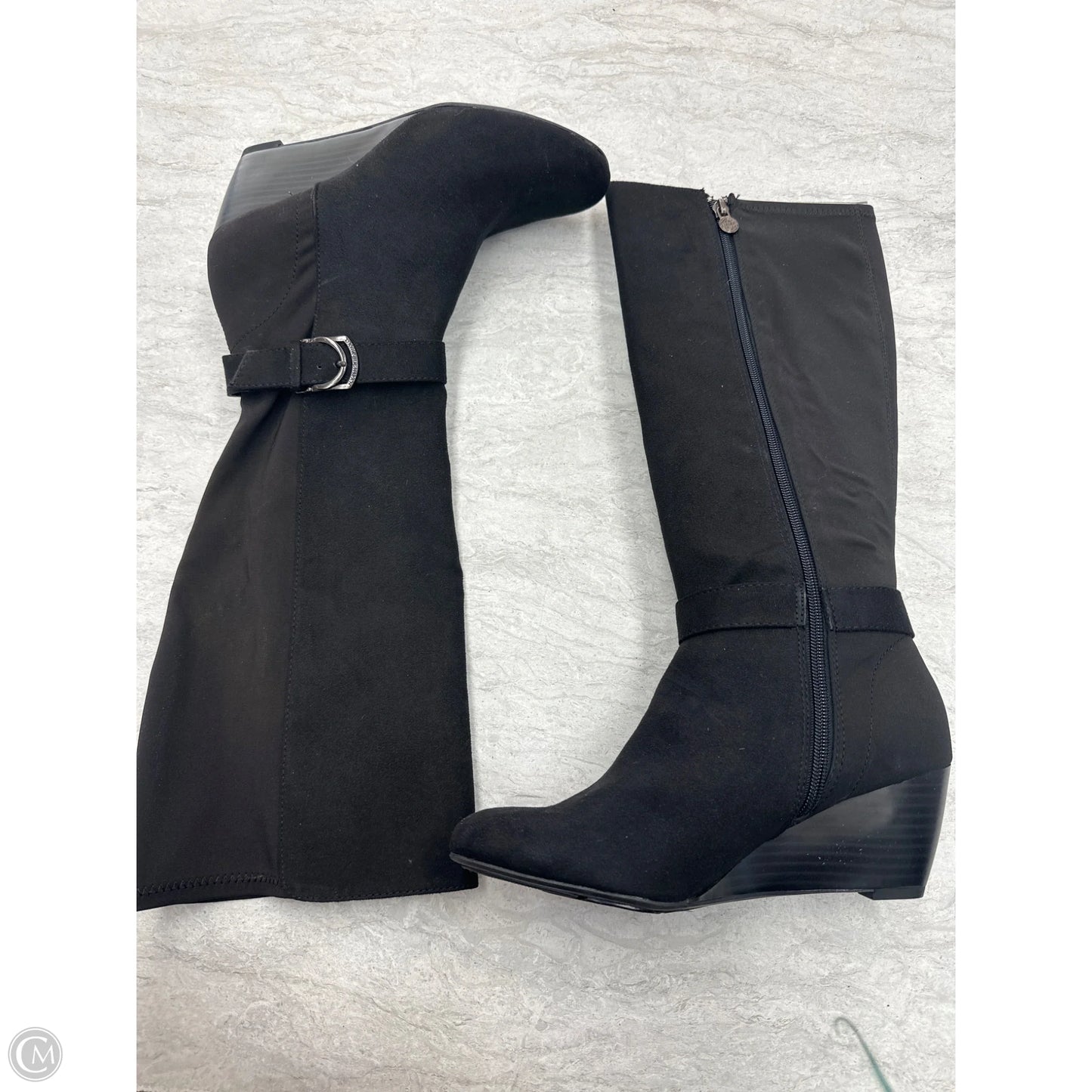 Boots Mid-calf Heels By Dana Buchman In Black, Size: 6.5