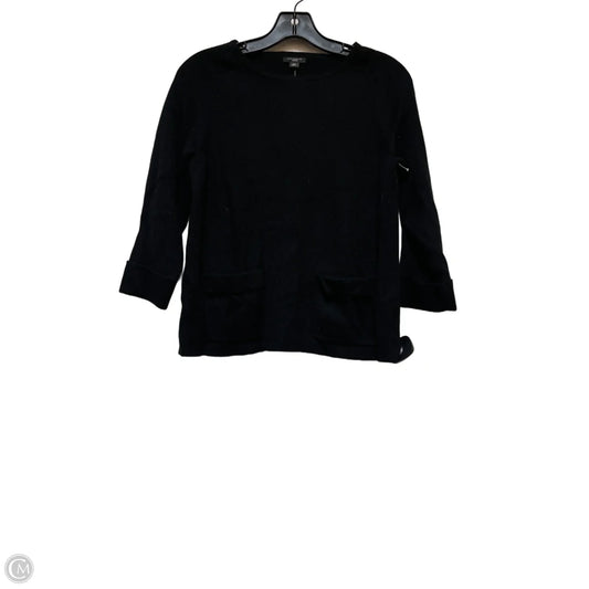Top Long Sleeve By Ann Taylor In Black, Size: S