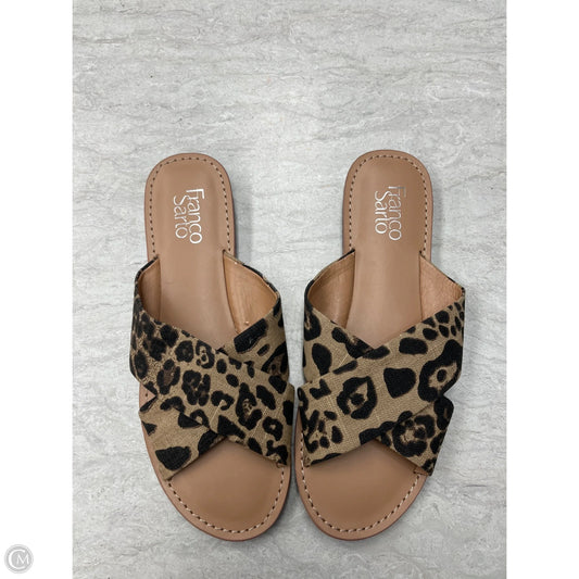 Sandals Flats By Franco Sarto In Animal Print, Size: 9