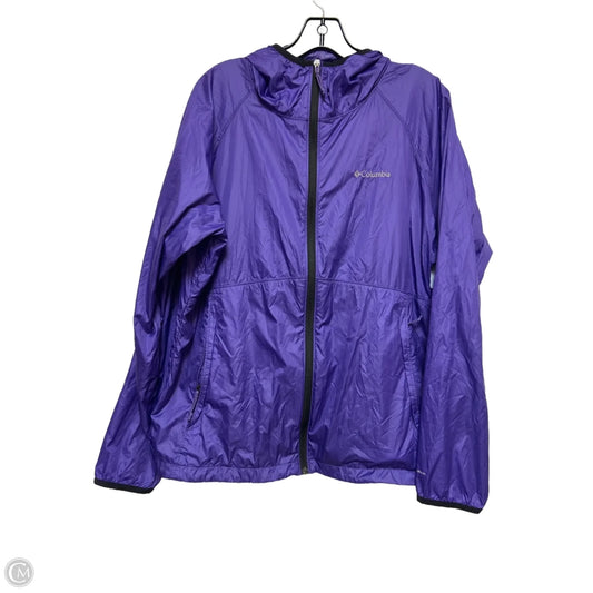 Jacket Windbreaker By Columbia In Purple, Size: Xl