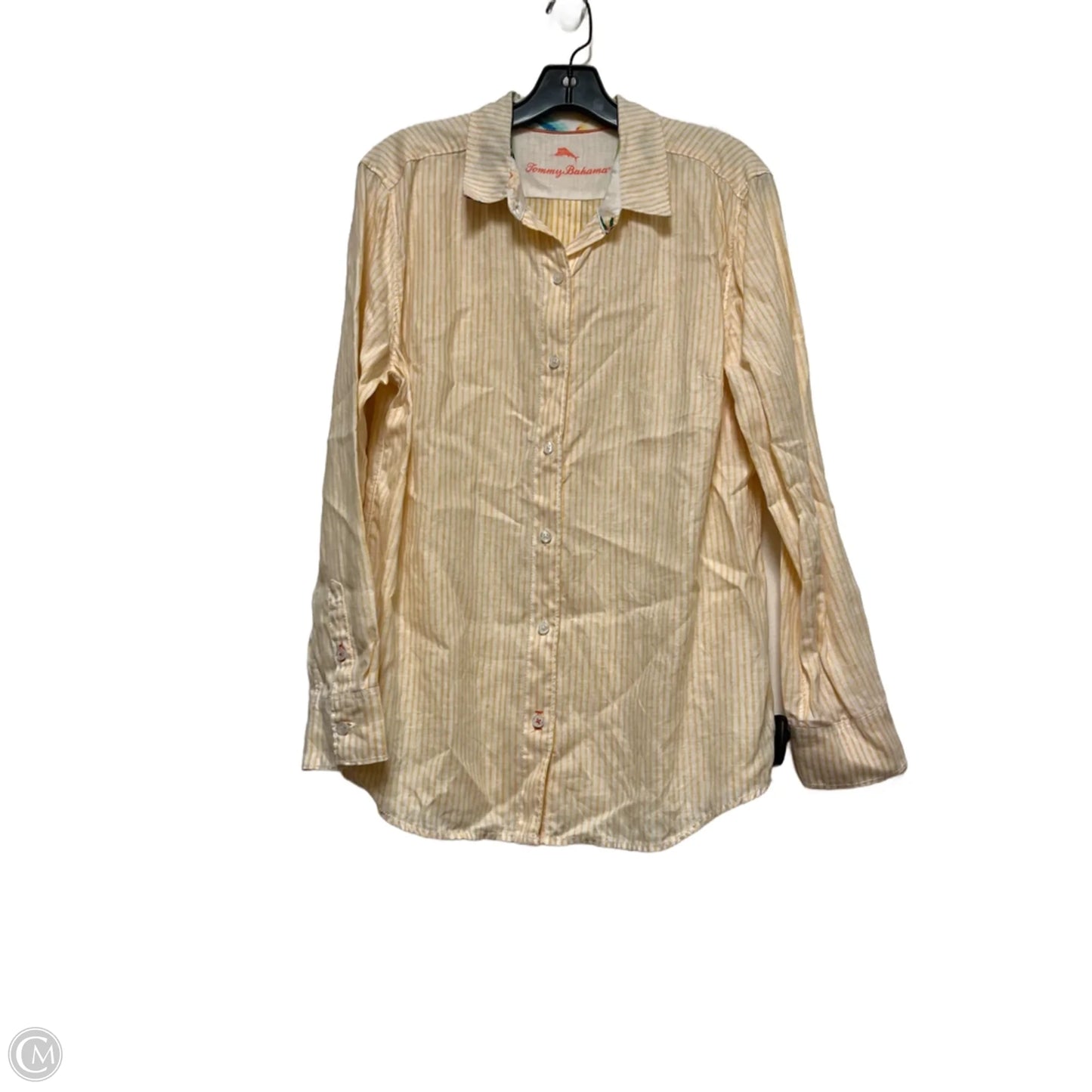 Top Long Sleeve By Tommy Bahama In Striped Pattern, Size: M