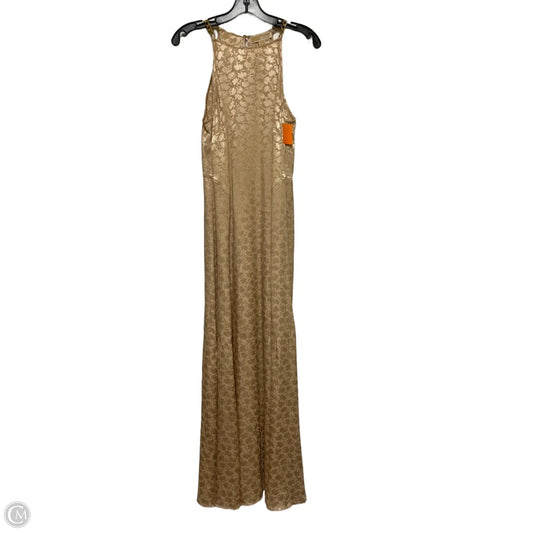 Dress Casual Maxi By Michael By Michael Kors In Gold, Size: M