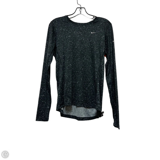 Athletic Top Long Sleeve Crewneck By Nike Apparel In Black, Size: M