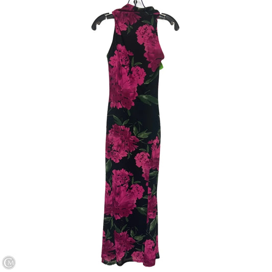 Dress Casual Maxi By Express In Black & Pink, Size: S