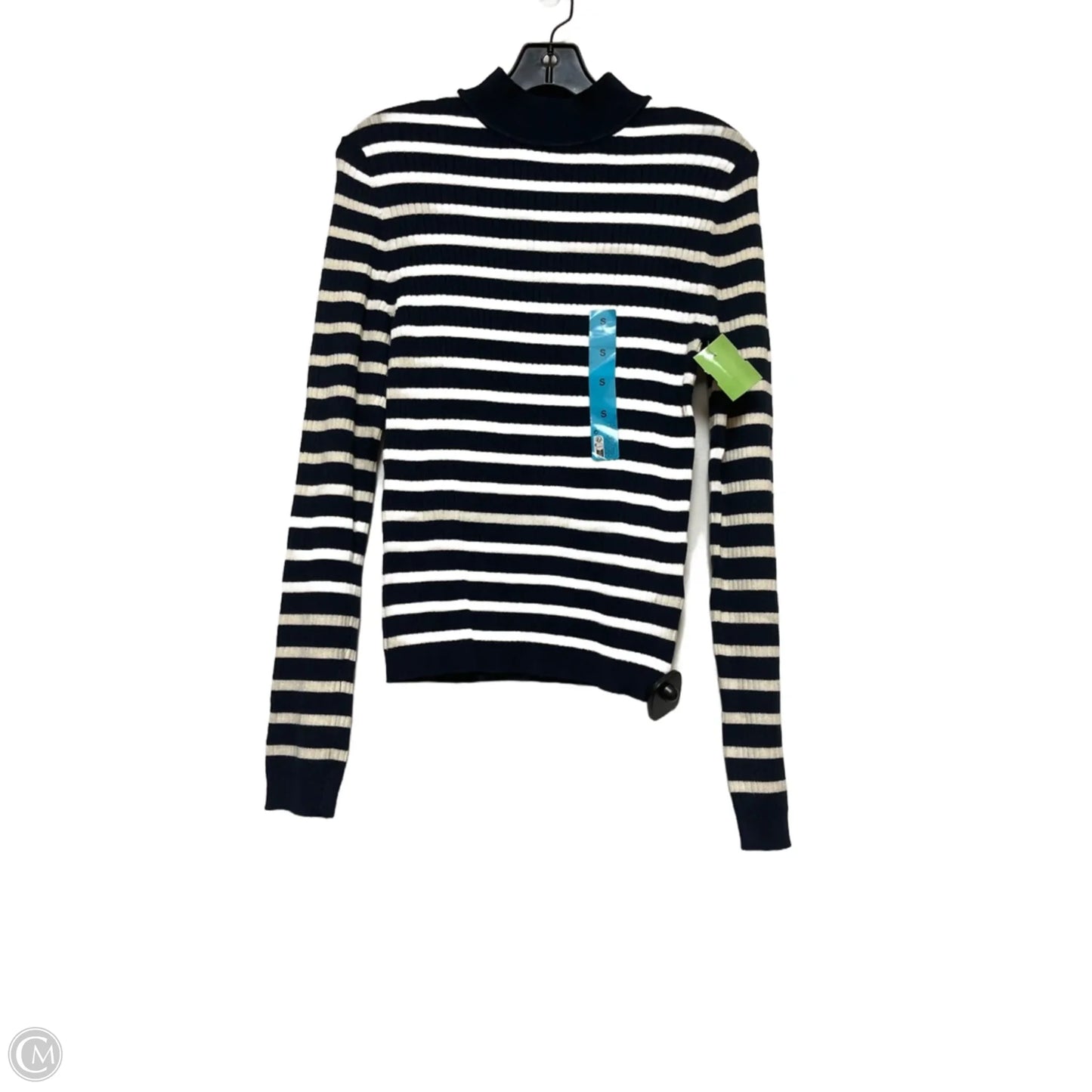 Top Long Sleeve By Primark In Striped Pattern, Size: S