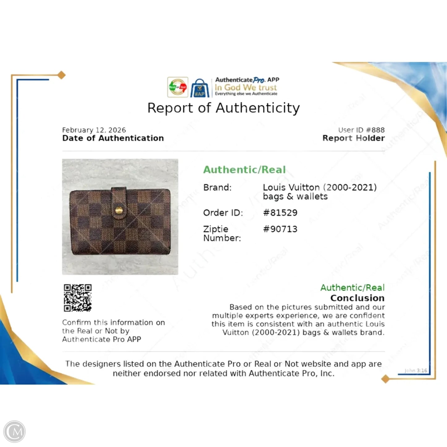 Wallet Luxury Designer By Louis Vuitton, Size: Small