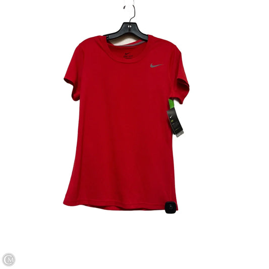Athletic Top Short Sleeve By Nike Apparel In Red, Size: S