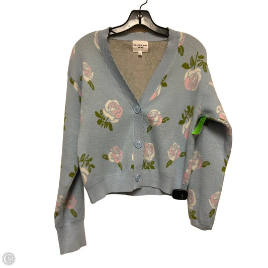 Sweater Cardigan By Clothes Mentor In Floral Print, Size: S