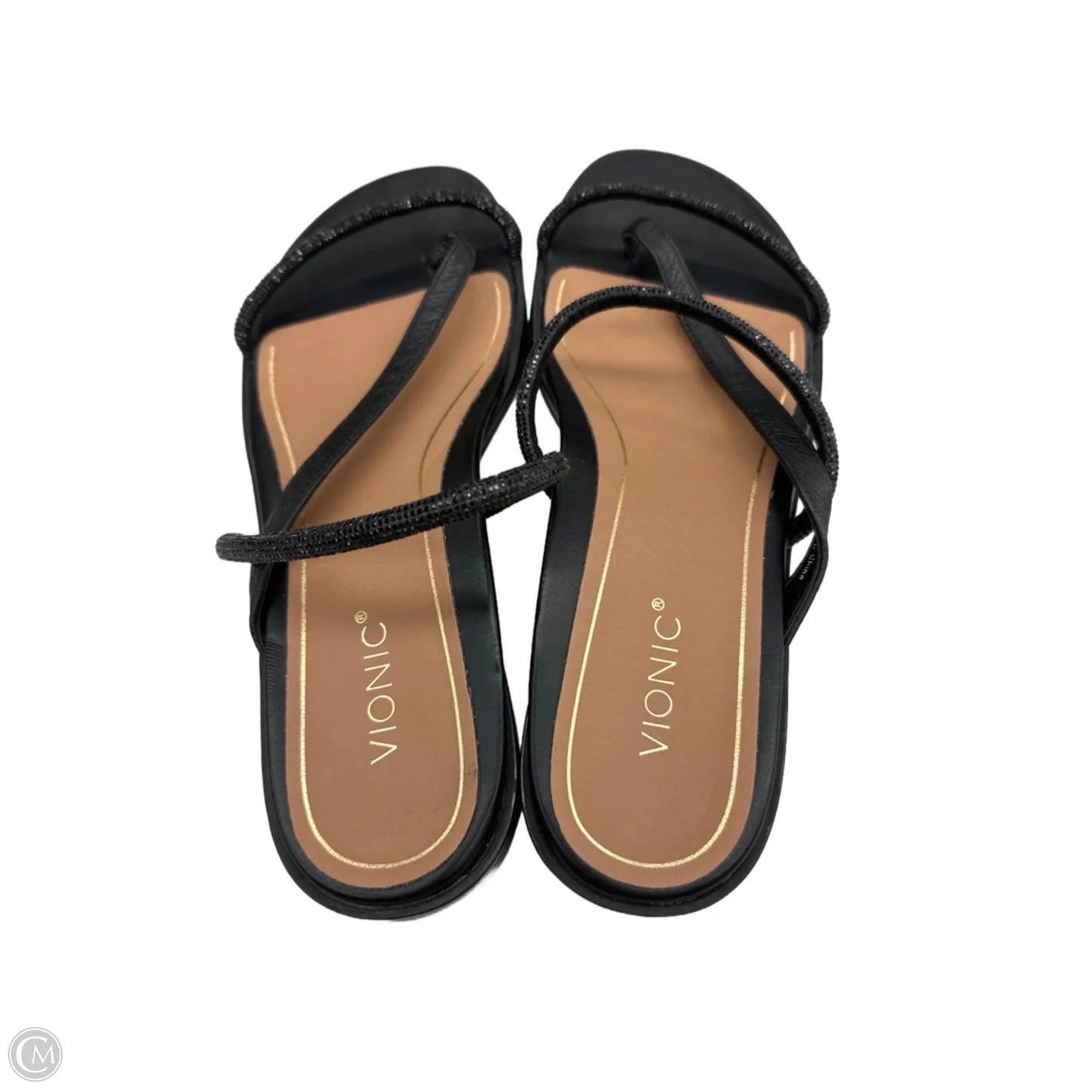 Sandals Flats By Vionic In Black, Size: 9.5