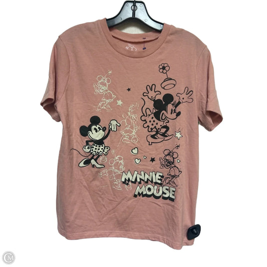 Top Short Sleeve By Disney In Pink, Size: S