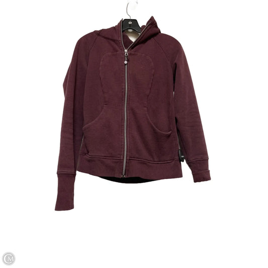 Athletic Jacket By Lululemon In Maroon, Size: S