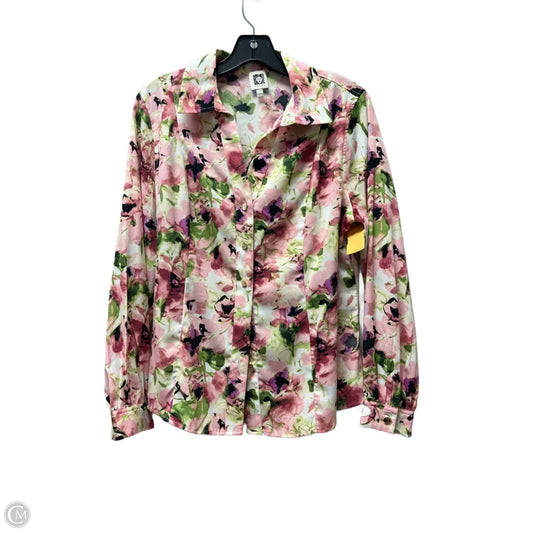 Top Long Sleeve By Anne Klein In Floral Print, Size: S
