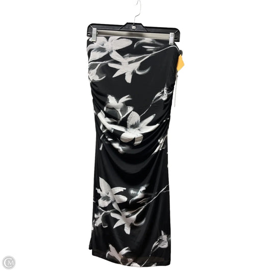Skirt Midi By Calvin Klein In Black & White, Size: M