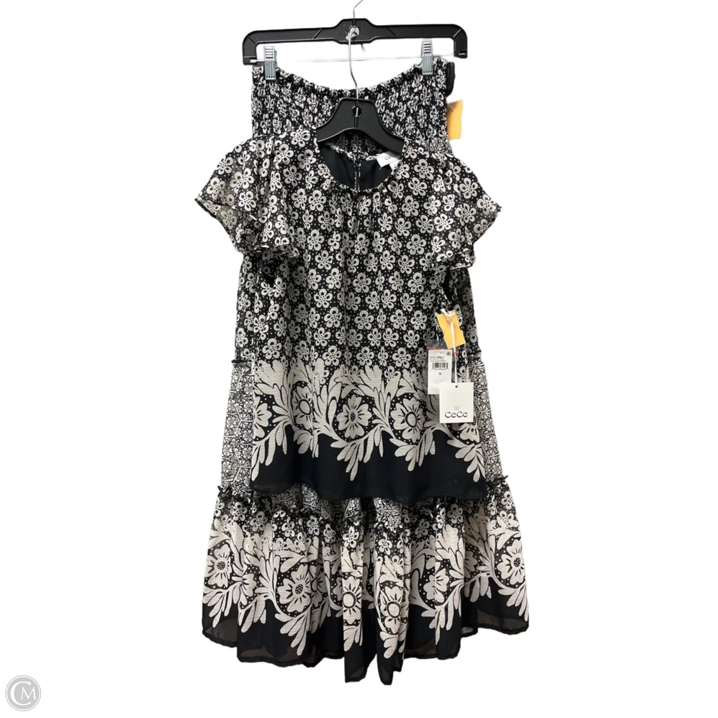 Skirt Set 2pc By Cece In Black & White, Size: 4