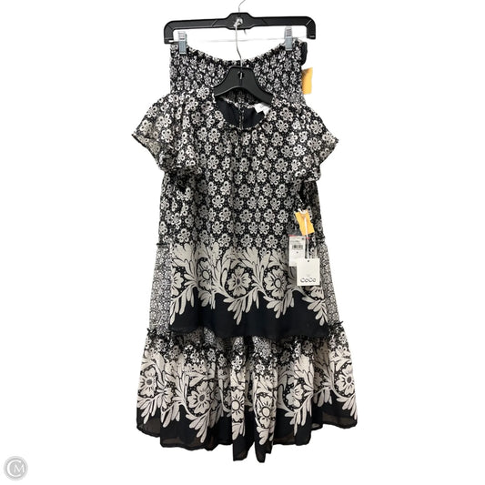 Skirt Set 2pc By Cece In Black & White, Size: 4