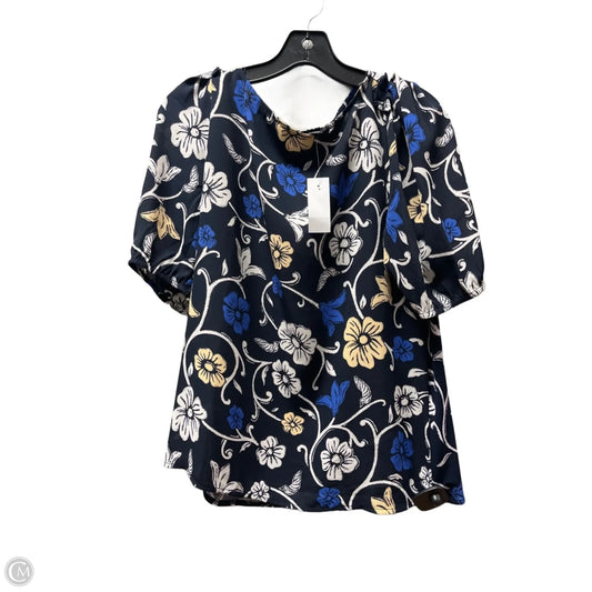Top Short Sleeve By Ann Taylor In Floral Print, Size: S