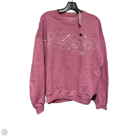Sweatshirt Crewneck By Hollister In Pink, Size: S