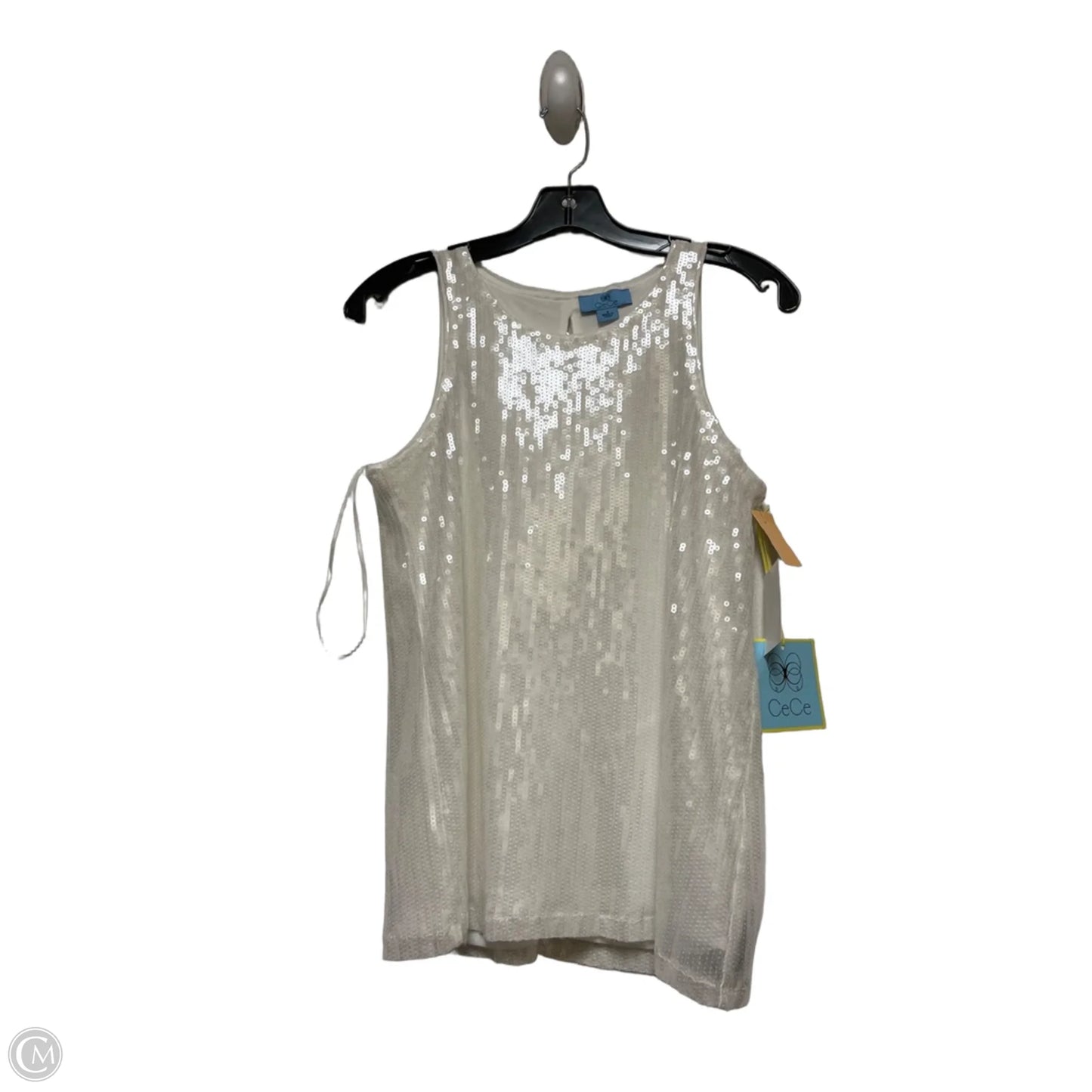 Top Sleeveless By Cece In White, Size: S