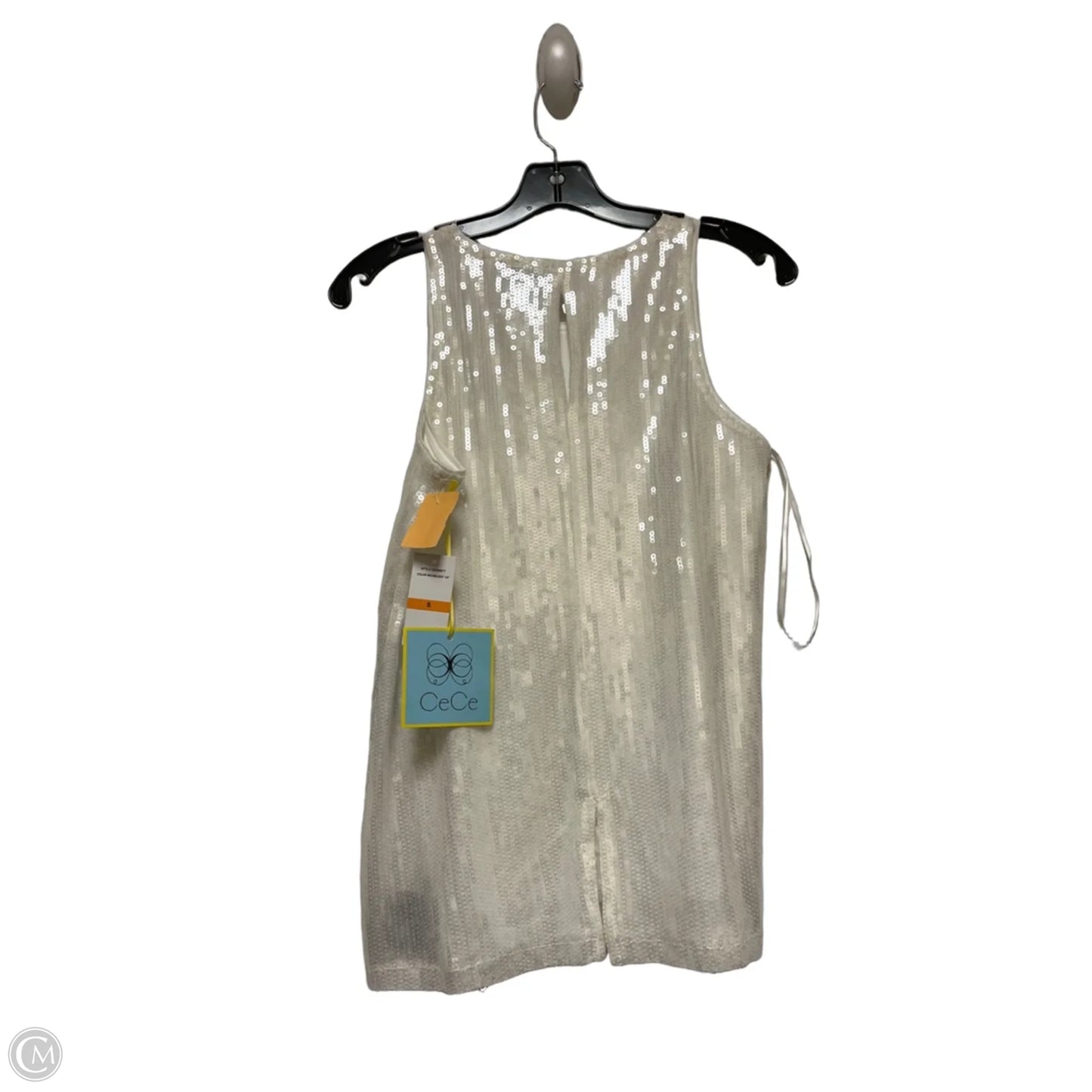 Top Sleeveless By Cece In White, Size: S