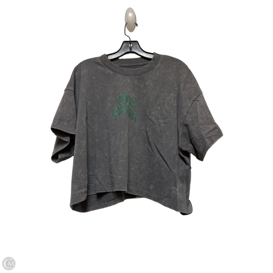 Athletic Top Short Sleeve By Under Armour In Grey, Size: L