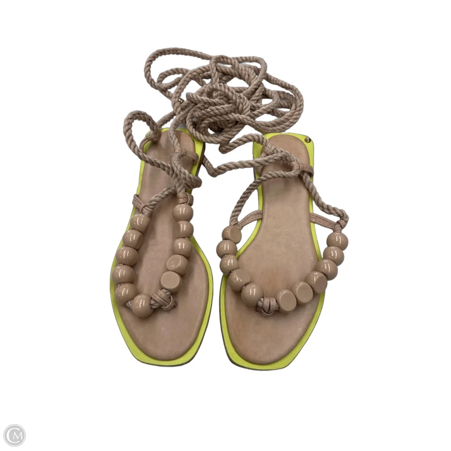 Sandals Flats By Clothes Mentor In Tan, Size: 5