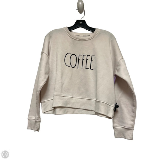 Sweatshirt Crewneck By Rae Dunn In Cream, Size: M