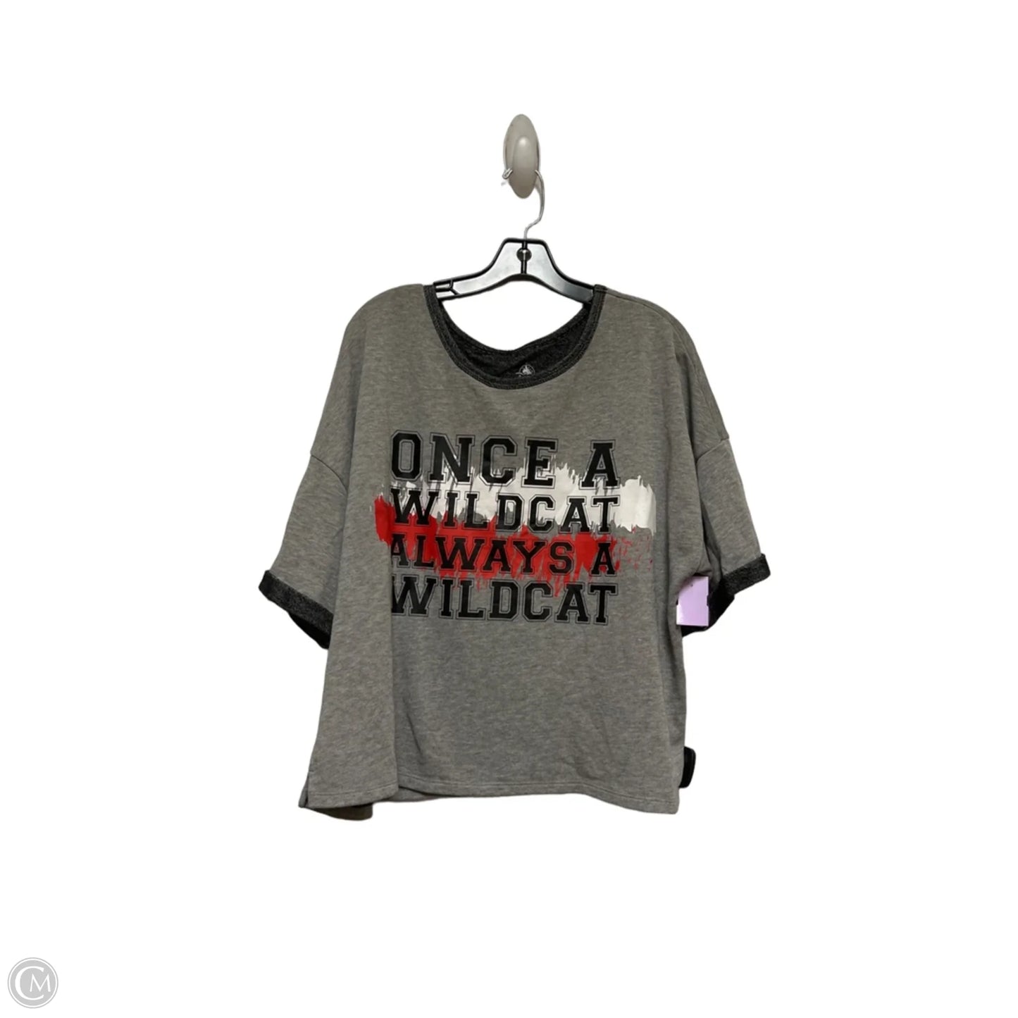 Top Short Sleeve By Disney Store In Black & Grey, Size: Xl