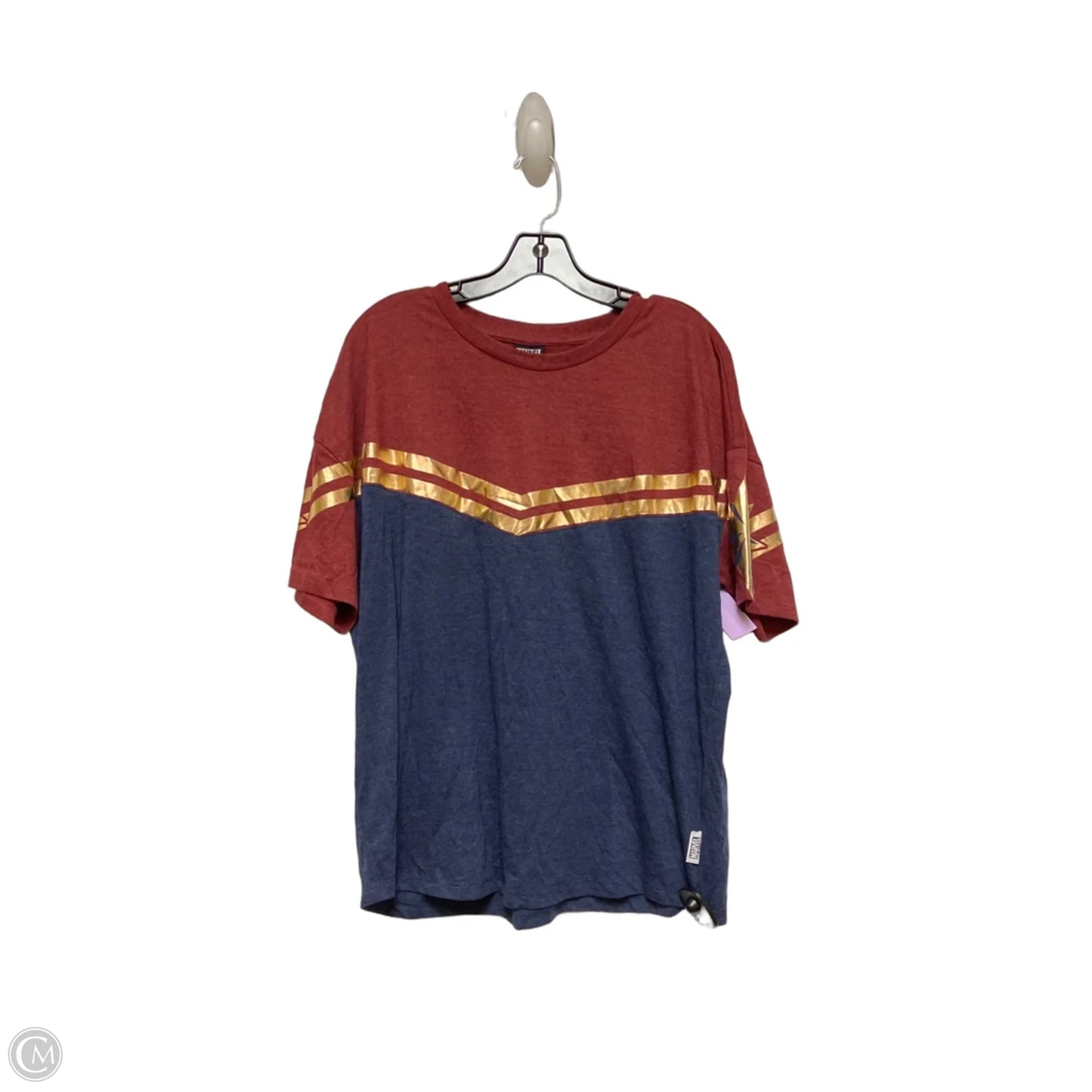 Top Short Sleeve By Disney Store In Blue & Red, Size: L