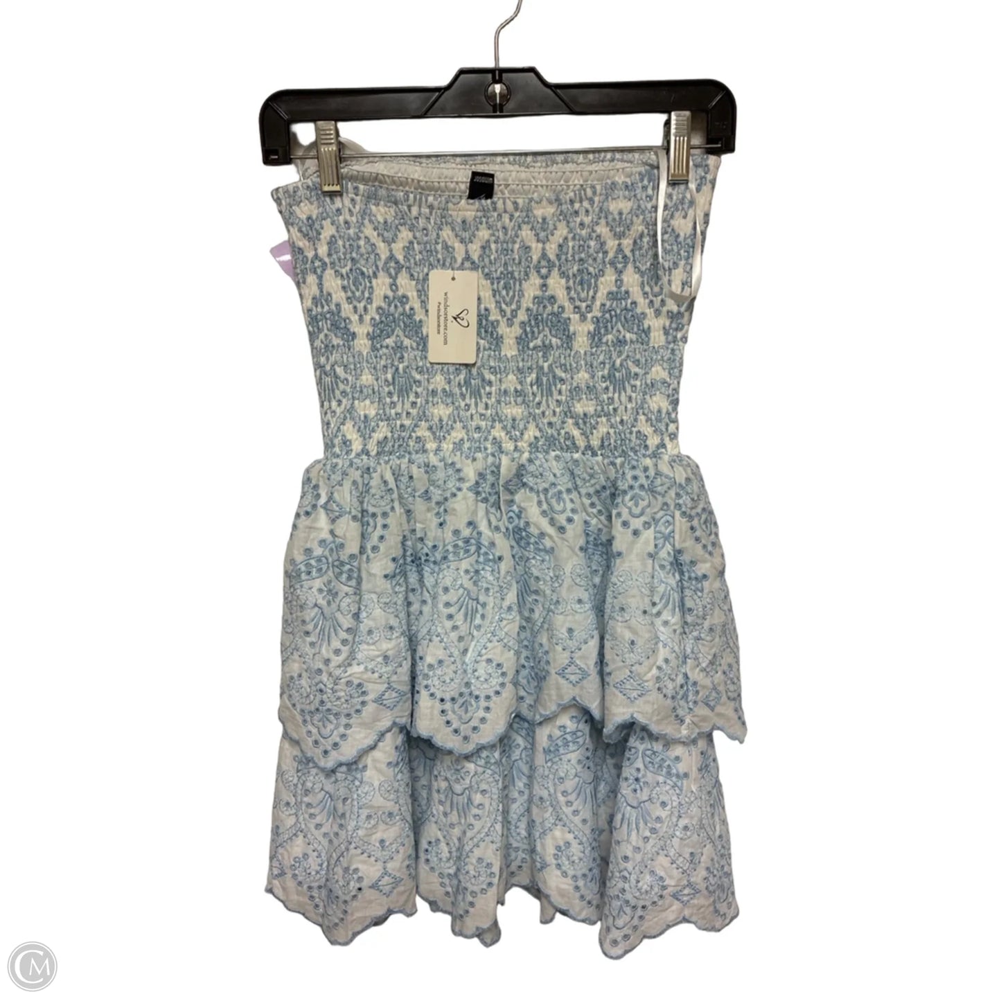 Dress Casual Short By Windsor In Blue & White, Size: M