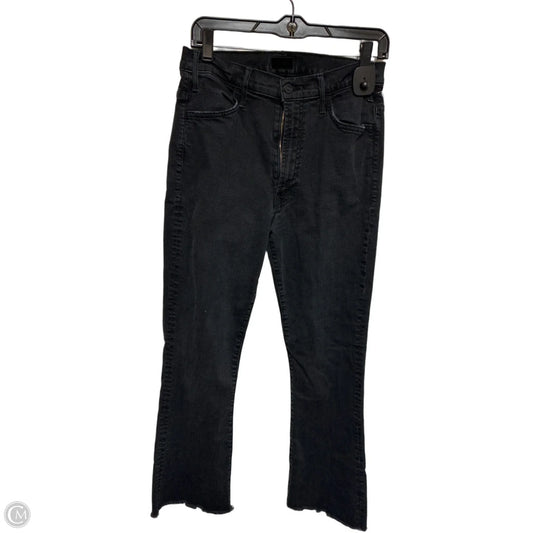 Jeans Straight By Mother In Black Denim, Size: 8